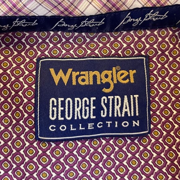 Wrangler Mens Shirts Large Lot of 2 Long Sleeve Button Up Patterned Business Red - Picture 12 of 16